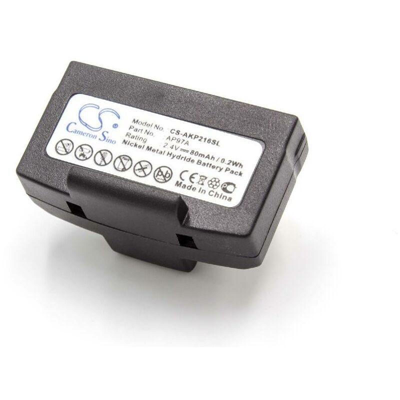 Batería recargable reemplaza AKG AP114, AP11A, AP97, AP97A para auriculares inalámbricos, cascos (80 mAh, 2,4 V, NiMH) - Vhbw
Batería recargable reemplaza AKG AP114, AP11A, AP97, AP97A para auriculares inalámbricos, cascos (80 mAh, 2,4 V, NiMH) - Vhbw