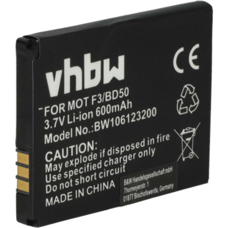 Batería recargable reemplaza AVM NL523446LG para teléfono fijo o inalámbrico (600 mAh, 3,7 V, Li-Ion) - Vhbw
Batería recargable reemplaza AVM NL523446LG para teléfono fijo o inalámbrico (600 mAh, 3,7 V, Li-Ion) - Vhbw
