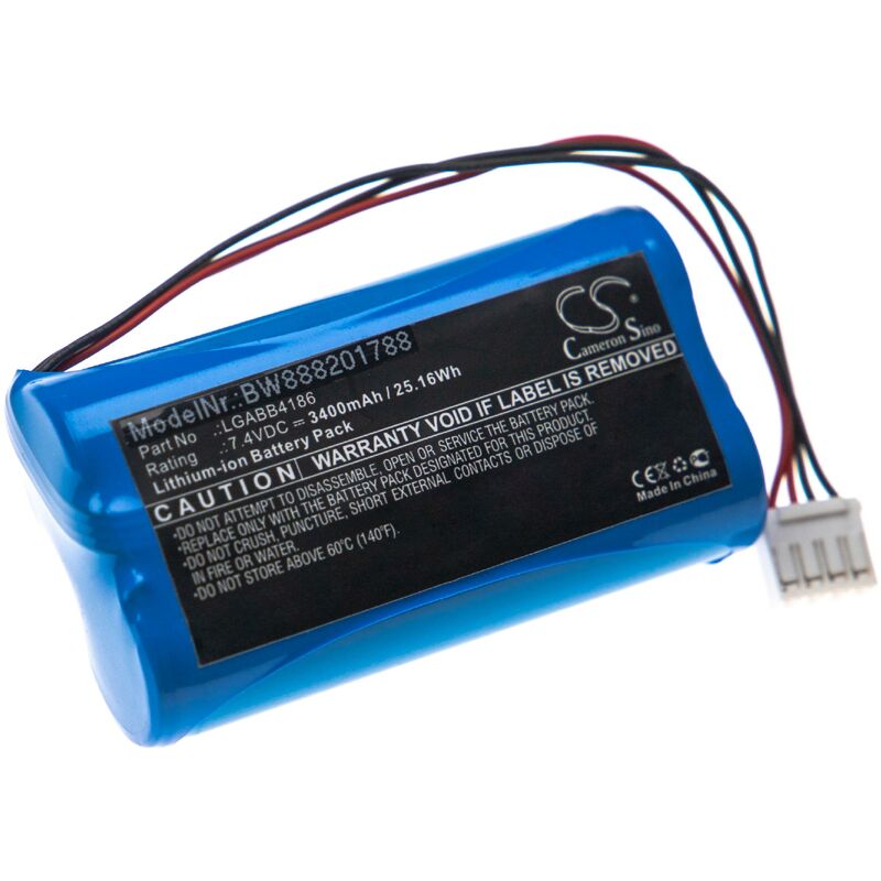 Batería recargable reemplaza DJI LGABB4186, RC03012, TI100782 para dron, multicóptero, cuadricóptero (3400 mAh, 7,4 V, Li-Ion) - Vhbw
Batería recargable reemplaza DJI LGABB4186, RC03012, TI100782 para dron, multicóptero, cuadricóptero (3400 mAh, 7,4 V, Li-Ion) - Vhbw