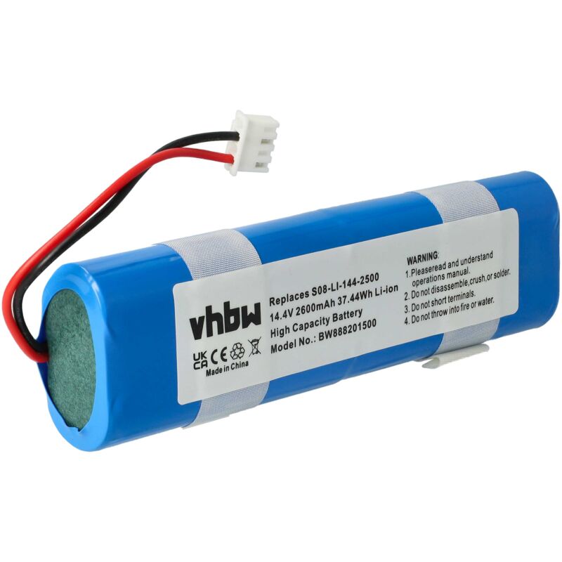 Batería recargable reemplaza Ecovacs S08-LI-144-2500 para aspiradora, robot limpieza (2600 mAh, 14,4 V, Li-Ion) - Vhbw
Batería recargable reemplaza Ecovacs S08-LI-144-2500 para aspiradora, robot limpieza (2600 mAh, 14,4 V, Li-Ion) - Vhbw