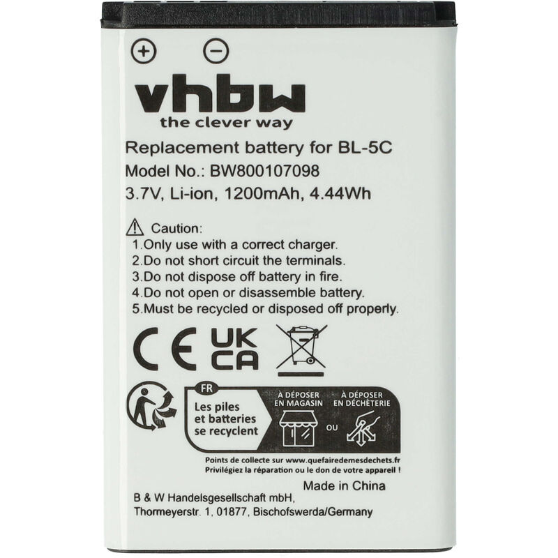 Batería recargable reemplaza Garmin 010-11935-00 para receptor GPS con bluetooth (1200 mAh, 3,7 V, Li-Ion) - Vhbw
Batería recargable reemplaza Garmin 010-11935-00 para receptor GPS con bluetooth (1200 mAh, 3,7 V, Li-Ion) - Vhbw