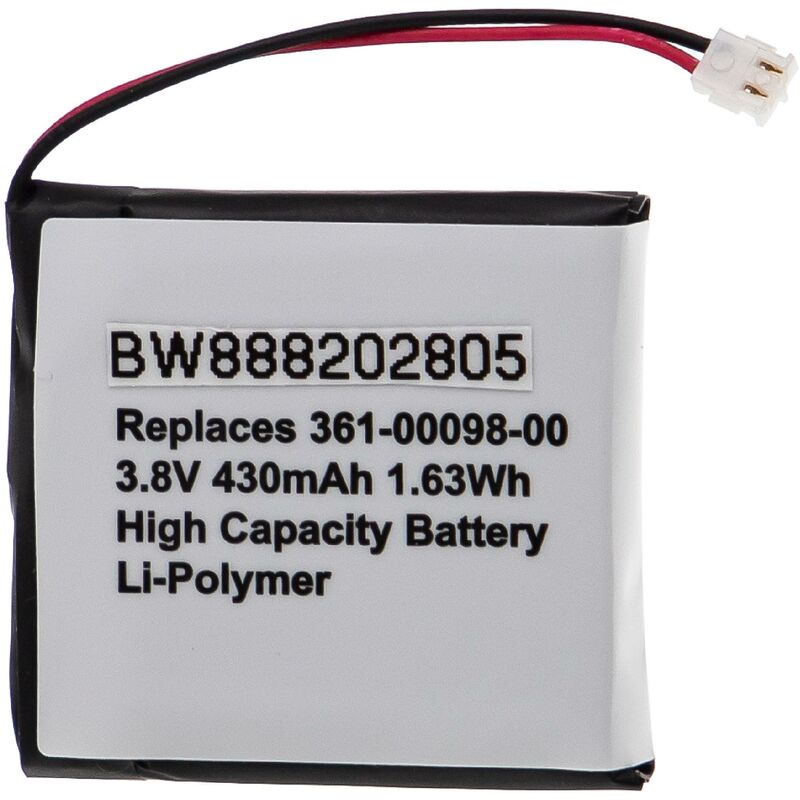 Batería recargable reemplaza Garmin 361-00098-00 para smartwatch, reloj de actividad (430 mAh, 3,8 V, polímero de litio) - Vhbw
Batería recargable reemplaza Garmin 361-00098-00 para smartwatch, reloj de actividad (430 mAh, 3,8 V, polímero de litio) - Vhbw