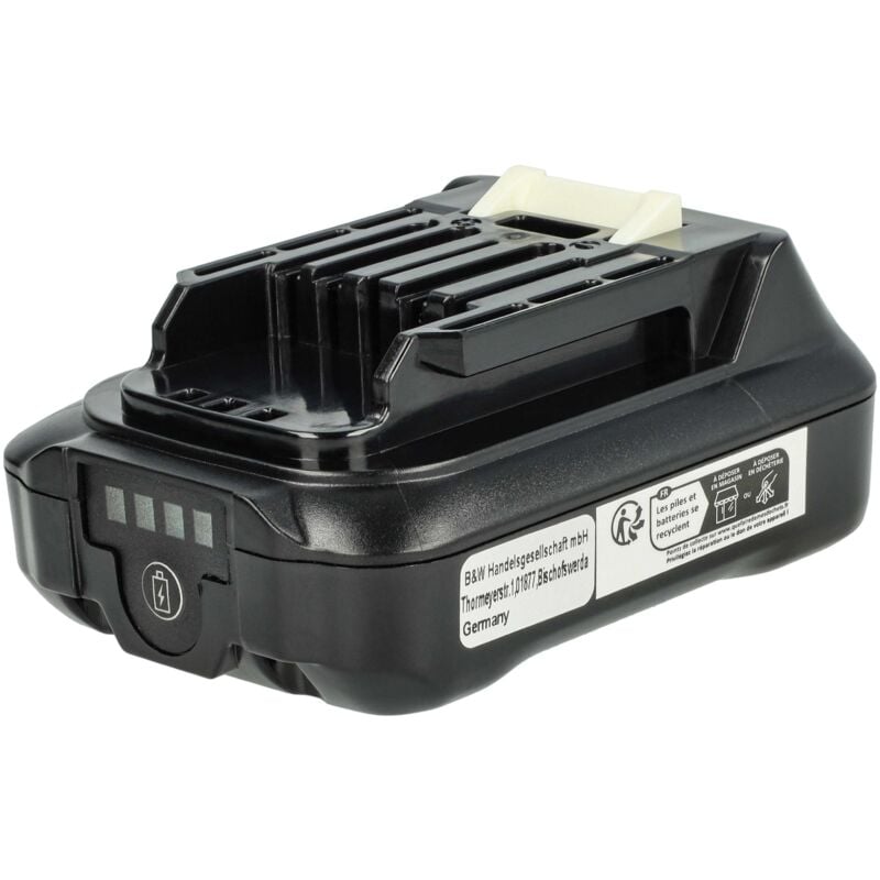 Batería recargable reemplaza Makita BL1040B, BL1040B-2, BL1041, BL1041B, BL1041B-2 para herramientas eléctricas (2000 mAh Li-Ion 12 V) - Vhbw
Batería recargable reemplaza Makita BL1040B, BL1040B-2, BL1041, BL1041B, BL1041B-2 para herramientas eléctricas (2000 mAh Li-Ion 12 V) - Vhbw