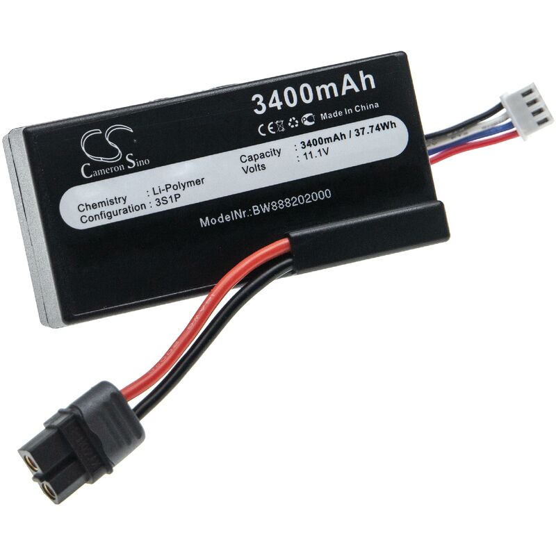 vhbw Batería recargable reemplaza Parrot PF070250 para drone, multicóptero, cuadricóptero (3400mAh, 11,1V, polímero de litio)
vhbw Batería recargable reemplaza Parrot PF070250 para drone, multicóptero, cuadricóptero (3400mAh, 11,1V, polímero de litio)