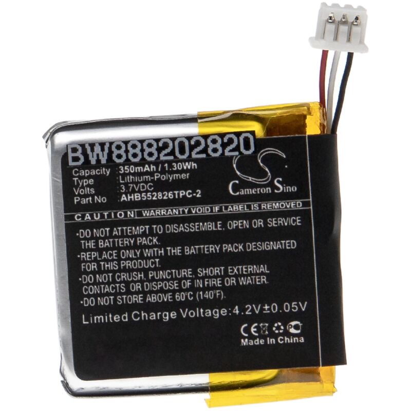 Batería recargable reemplaza Sennheiser AHB552826TPC-2 para auriculares inalámbricos, cascos (350 mAh, 3,7 V, polímero de litio) - Vhbw
Batería recargable reemplaza Sennheiser AHB552826TPC-2 para auriculares inalámbricos, cascos (350 mAh, 3,7 V, polímero de litio) - Vhbw