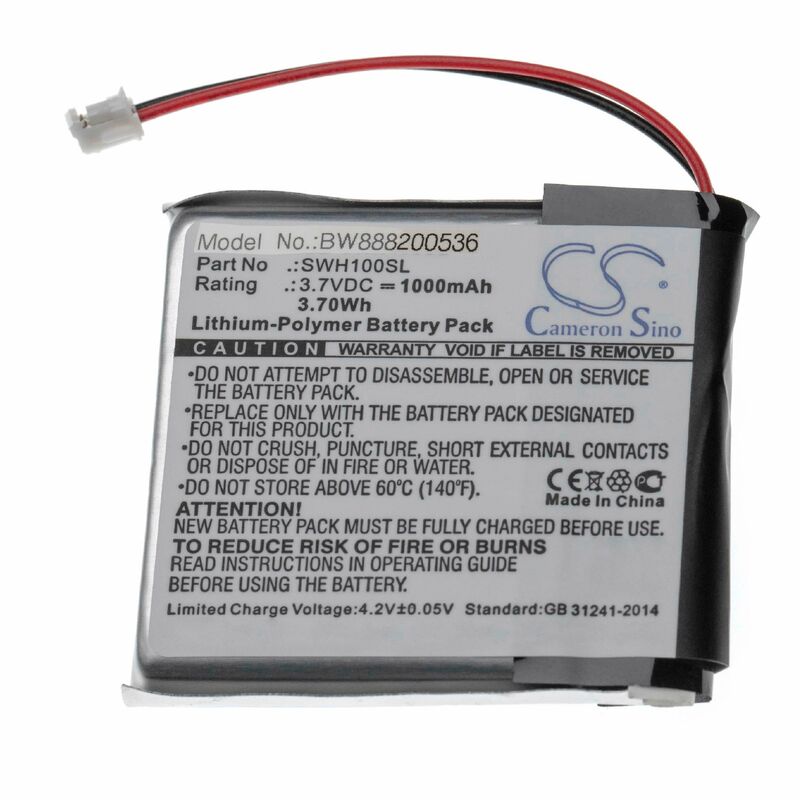 Batería recargable reemplaza Sony 1588-0911, LIS1662HNPC, SM-03 para auriculares inalámbricos, cascos (1000 mAh, 3,7 V, polímero de litio) - Vhbw
Batería recargable reemplaza Sony 1588-0911, LIS1662HNPC, SM-03 para auriculares inalámbricos, cascos (1000 mAh, 3,7 V, polímero de litio) - Vhbw