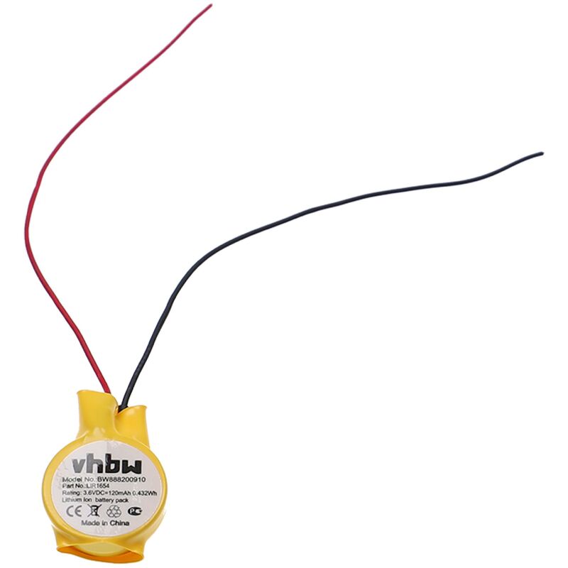 Batería recargable reemplaza Bose CP1654, LIR1654 para auriculares inalámbricos, cascos (120 mAh, 3,7 V, Li-Ion) - Vhbw
Batería recargable reemplaza Bose CP1654, LIR1654 para auriculares inalámbricos, cascos (120 mAh, 3,7 V, Li-Ion) - Vhbw