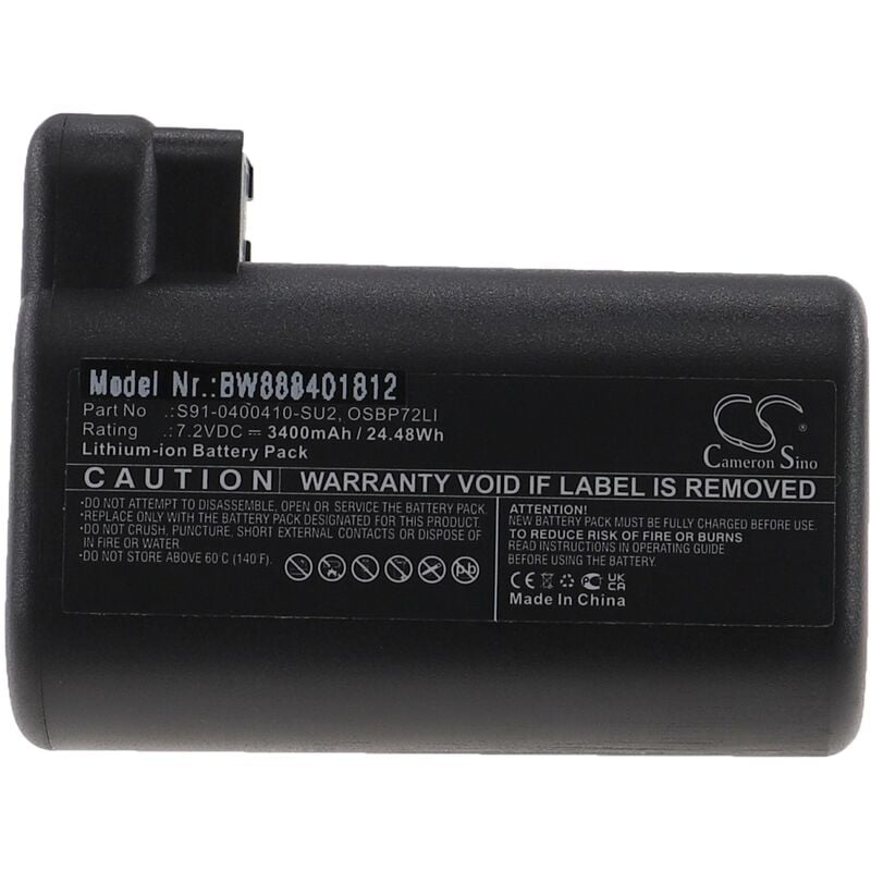Batería reemplaza Electrolux OSBP72LI25 para aspiradora, robot limpieza (3400 mAh, 7,2 V, Li-Ion) - Vhbw
Batería reemplaza Electrolux OSBP72LI25 para aspiradora, robot limpieza (3400 mAh, 7,2 V, Li-Ion) - Vhbw