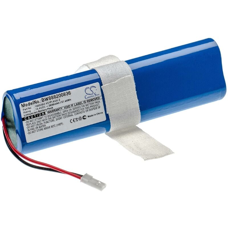 Batería recargable reemplaza iLife 18650B4-4S1P-AGX-2, SUN-INTE-202 para aspiradora, robot limpieza (2600 mAh, 14,4 V, Li-Ion) - Vhbw
Batería recargable reemplaza iLife 18650B4-4S1P-AGX-2, SUN-INTE-202 para aspiradora, robot limpieza (2600 mAh, 14,4 V, Li-Ion) - Vhbw