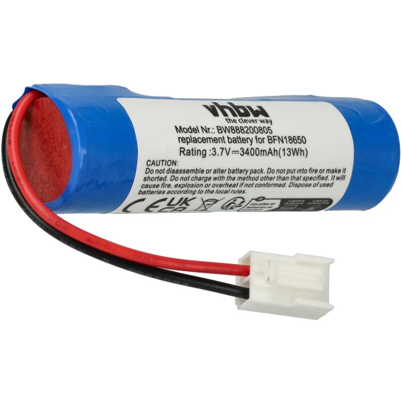 Batería reemplaza Leifheit BFN18650 1S1P para aspiradora, robot de limpieza (3400mAh, 3,7V, Li-Ion) - Vhbw
Batería reemplaza Leifheit BFN18650 1S1P para aspiradora, robot de limpieza (3400mAh, 3,7V, Li-Ion) - Vhbw