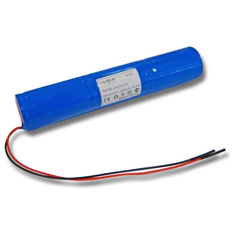Célula de carga 4000mAh NI-CD (3.6V) Batería con conexión cable para salida de escape, iluminación emergencia, etc. comoMEX3DD4000HSCLG. - Vhbw
Célula de carga 4000mAh NI-CD (3.6V) Batería con conexión cable para salida de escape, iluminación emergencia, etc. comoMEX3DD4000HSCLG. - Vhbw