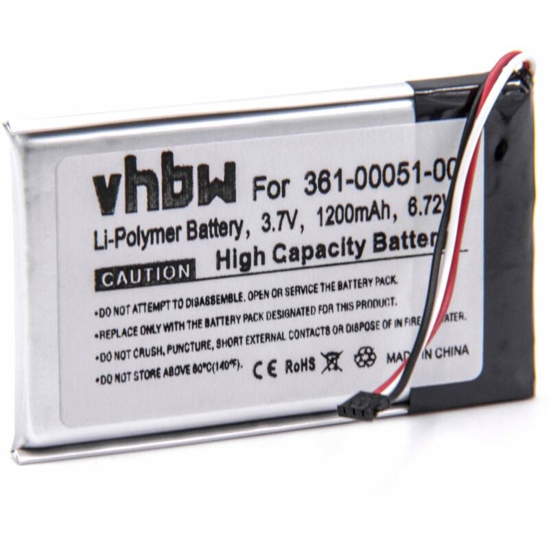 Li-Ion batería 1200mAh (3.7V) para navegador GPS Garmin Dezl 560 LM, 560 LMT, 560 LT, 560LMTF - Vhbw
Li-Ion batería 1200mAh (3.7V) para navegador GPS Garmin Dezl 560 LM, 560 LMT, 560 LT, 560LMTF - Vhbw