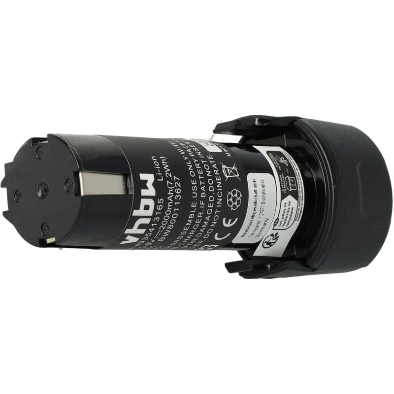 Li-Ion Batería 2000mAh (3.6V) para su herramienta electrónica AEG 413184 por 4935413165, 4932352969. - Vhbw
Li-Ion Batería 2000mAh (3.6V) para su herramienta electrónica AEG 413184 por 4935413165, 4932352969. - Vhbw