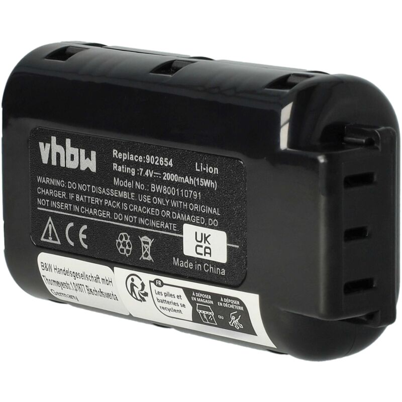 Li-Ion Batería 2000mAh (7.4V) para su herramienta electrónica Paslode IM300, IM325, IM350A, IM350ct por 404400, B20543A. - Vhbw
Li-Ion Batería 2000mAh (7.4V) para su herramienta electrónica Paslode IM300, IM325, IM350A, IM350ct por 404400, B20543A. - Vhbw