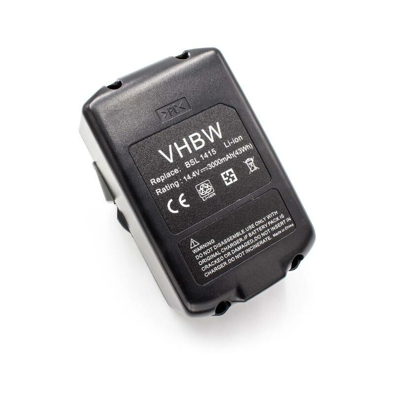 Batería recargable compatible con Hitachi / HiKOKI CD 14DFL, CD 14DSL, CD 14DSL2, CJ herramientas eléctricas (3000 mAh Li-Ion 14,4 V) - Vhbw
Batería recargable compatible con Hitachi / HiKOKI CD 14DFL, CD 14DSL, CD 14DSL2, CJ herramientas eléctricas (3000 mAh Li-Ion 14,4 V) - Vhbw