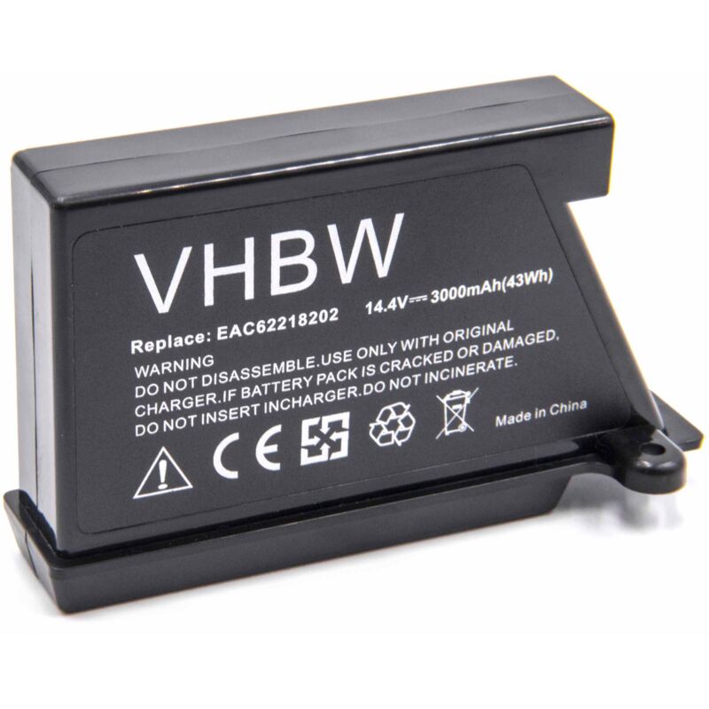 Li-Ion batería 3000mAh para robot limpiasuelos robot autónomo de limpieza LG HomBot VR1228DS, VR1228R, VR1229B, VR1320B, VR34406LV, VR34408LV - Vhbw
Li-Ion batería 3000mAh para robot limpiasuelos robot autónomo de limpieza LG HomBot VR1228DS, VR1228R, VR1229B, VR1320B, VR34406LV, VR34408LV - Vhbw