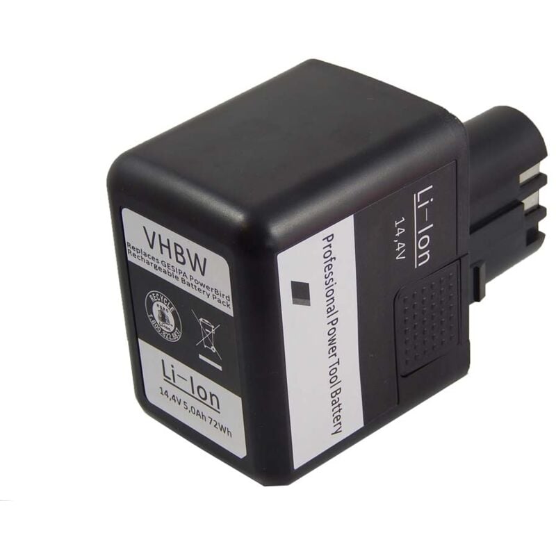 vhbw Li-Ion batería 5000mAh (14.4V) para herramienta eléctrica powertools tools como Gesipa 7251049
vhbw Li-Ion batería 5000mAh (14.4V) para herramienta eléctrica powertools tools como Gesipa 7251049