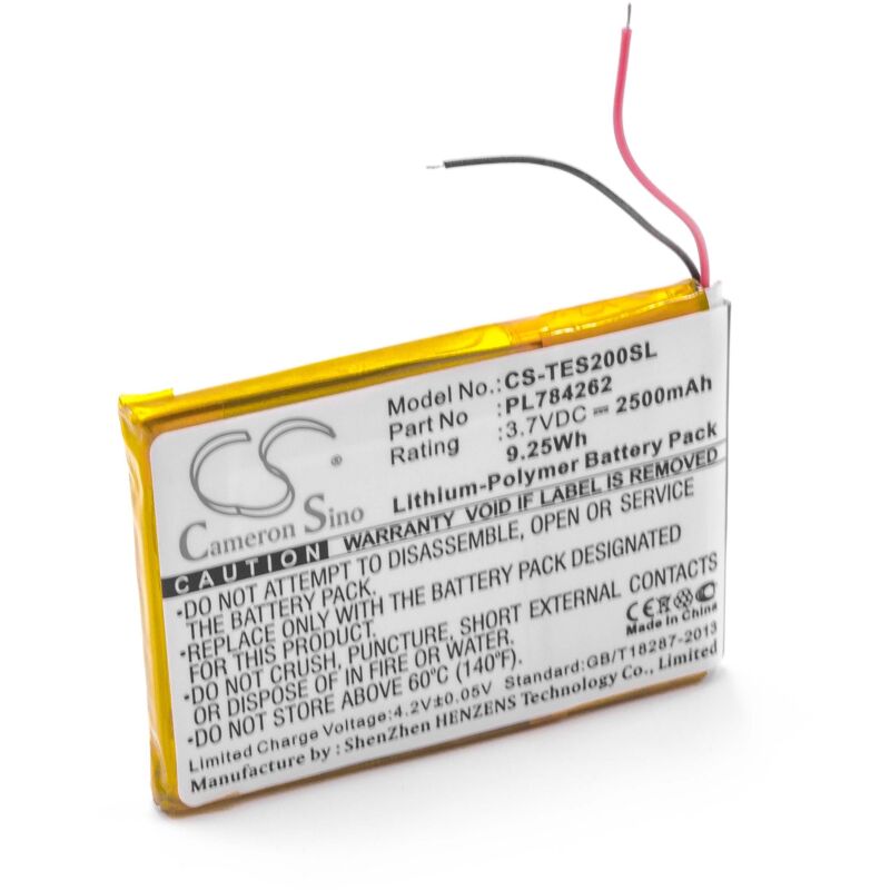 vhbw Batería recargable reemplaza Teasi PL784262 para navegador (2500 mAh, 3,7 V, polímero de litio)
vhbw Batería recargable reemplaza Teasi PL784262 para navegador (2500 mAh, 3,7 V, polímero de litio)