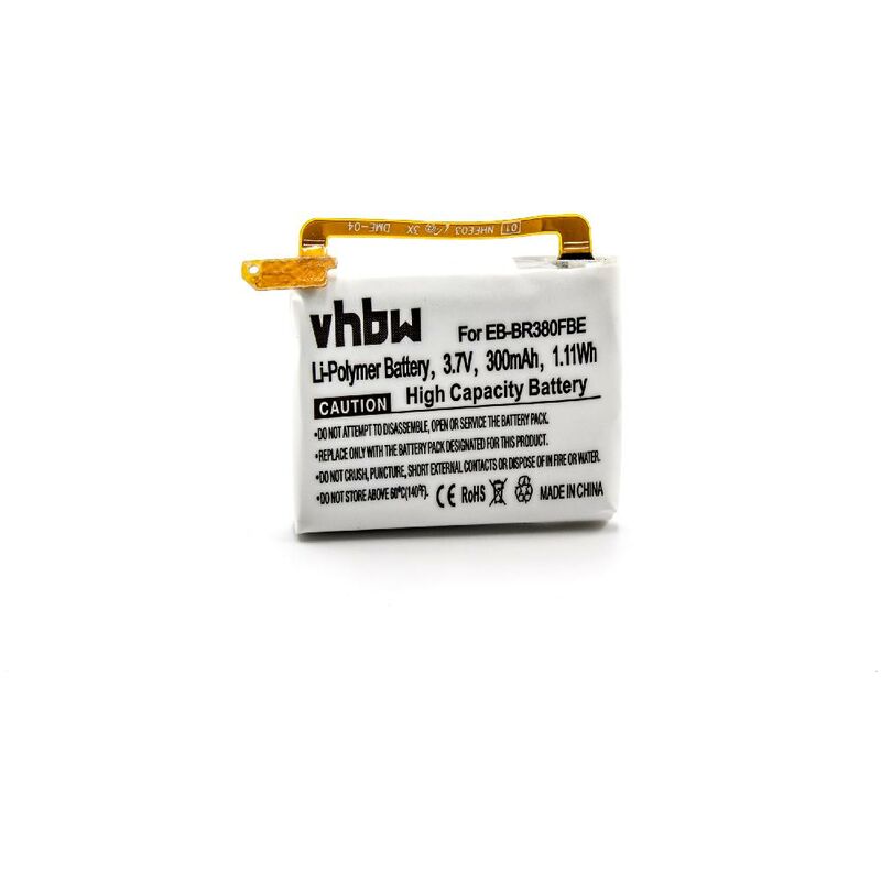 Batería recargable reemplaza Samsung EB-BR380, EB-BR380FBE para smartwatch, reloj de actividad (300 mAh, 3,7 V, polímero de litio) - Vhbw
Batería recargable reemplaza Samsung EB-BR380, EB-BR380FBE para smartwatch, reloj de actividad (300 mAh, 3,7 V, polímero de litio) - Vhbw