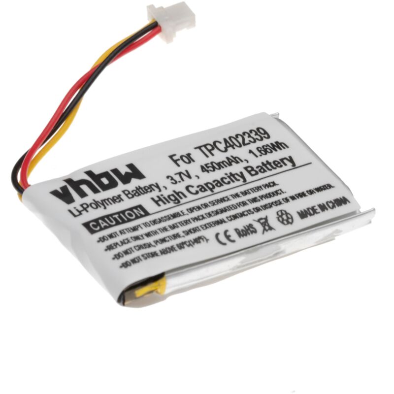 litio polímero batería 450mAh (3.7V) para cámara de vídeo videocámara como Mio TPC402339 - Vhbw
litio polímero batería 450mAh (3.7V) para cámara de vídeo videocámara como Mio TPC402339 - Vhbw