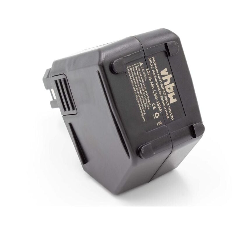 Batería recargable compatible con Hilti SB12, SF120-A herramientas eléctricas (1500 mAh, NiMH, 12 V) - Vhbw
Batería recargable compatible con Hilti SB12, SF120-A herramientas eléctricas (1500 mAh, NiMH, 12 V) - Vhbw