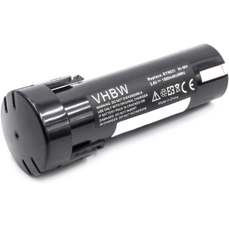 Batería compatible con Panasonic EY3652, EY3652DA, EY3652DR, EY503B, EY503BY, EY6220 herramientas eléctricas (1500mAh NiMH 2,4V) - Vhbw
Batería compatible con Panasonic EY3652, EY3652DA, EY3652DR, EY503B, EY503BY, EY6220 herramientas eléctricas (1500mAh NiMH 2,4V) - Vhbw