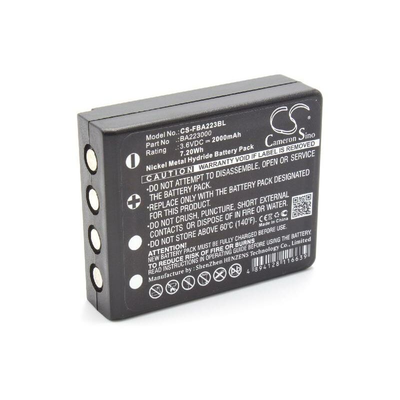 NiMH batería 2000mAh (3.6V) para mando a distancia, control remoto HBC Radiomatic Patrol D, Quadrix, Vector Pro - Vhbw
NiMH batería 2000mAh (3.6V) para mando a distancia, control remoto HBC Radiomatic Patrol D, Quadrix, Vector Pro - Vhbw