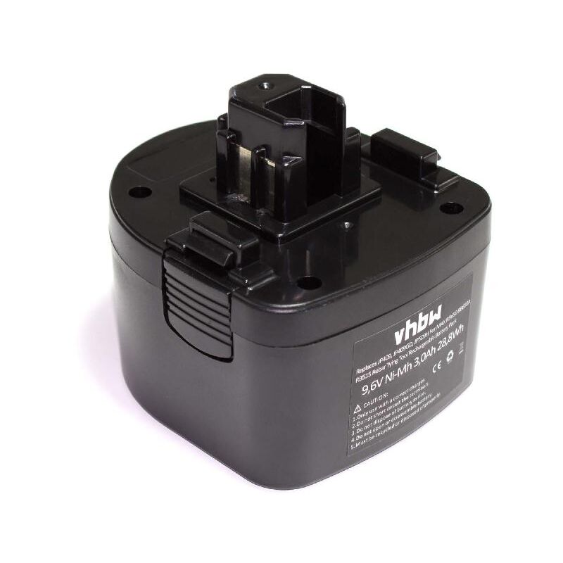 NiMH batería 3000mAh (9.6V) para herramienta eléctrica powertools tools como Max Rebar JP509GD, JP509H - Vhbw
NiMH batería 3000mAh (9.6V) para herramienta eléctrica powertools tools como Max Rebar JP509GD, JP509H - Vhbw