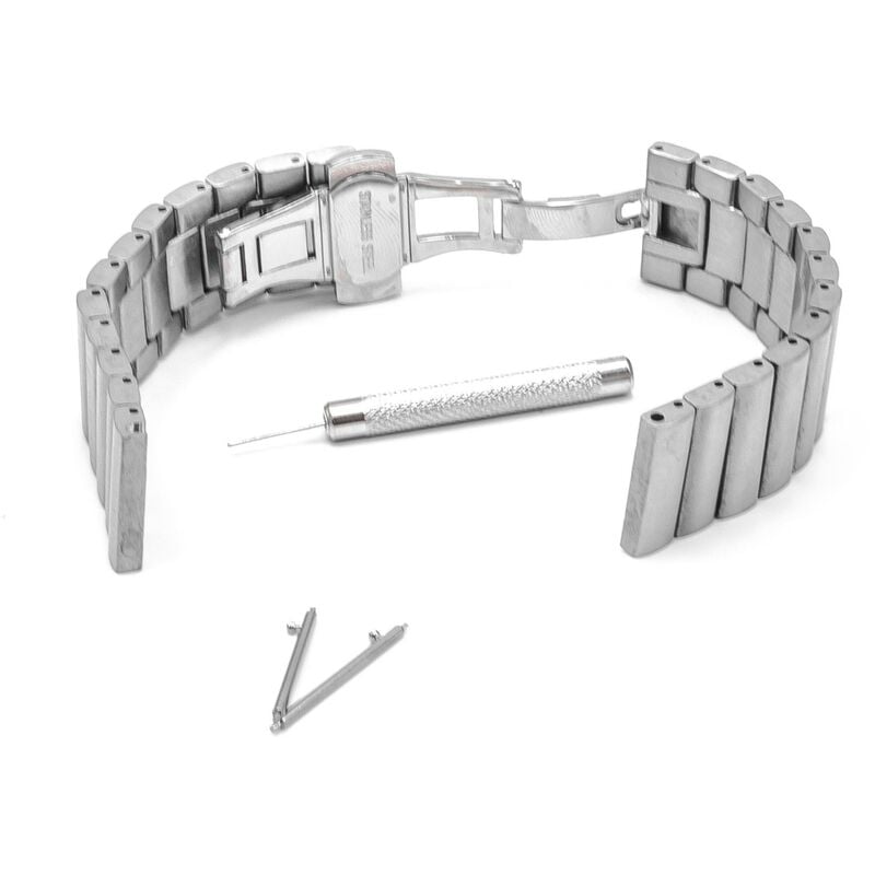vhbwBrazalete, correa compatible con Motorola Moto 360 2G 42mm smartwatch - 16.3 cm acero inoxidable plateado
vhbwBrazalete, correa compatible con Motorola Moto 360 2G 42mm smartwatch - 16.3 cm acero inoxidable plateado