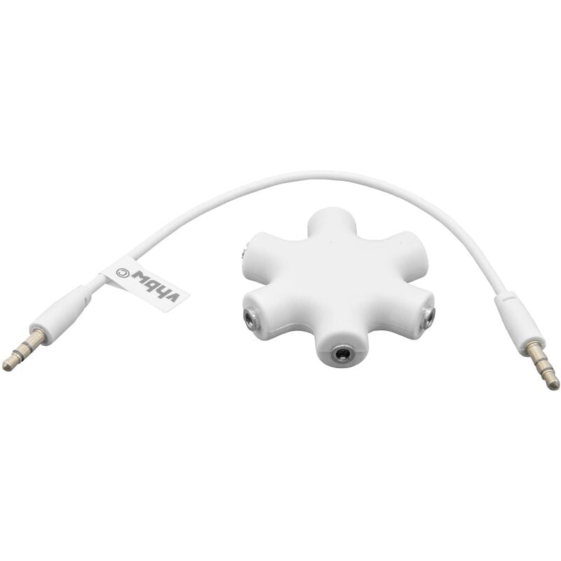 Splitter audio, divisor, duplicador jack 5 vías AUX blanco para auriculares, altavoces, tablets - Vhbw
Splitter audio, divisor, duplicador jack 5 vías AUX blanco para auriculares, altavoces, tablets - Vhbw