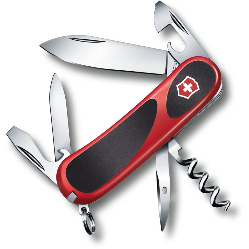 Navaja suiza Evolution Grip 10, con 13 funciones, cachas de dos componentes, con abrelatas con destornillador, rojo y negro 2.3803.C - Victorinox
Navaja suiza Evolution Grip 10, con 13 funciones, cachas de dos componentes, con abrelatas con destornillador, rojo y negro 2.3803.C - Victorinox