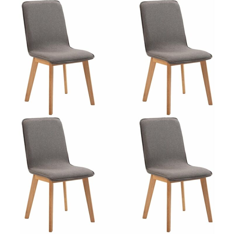 vidaXL Madera Maciza de Roble Sillas de Comedor Tela 4 Unidades Gris Topo - Gris Topo
vidaXL Madera Maciza de Roble Sillas de Comedor Tela 4 Unidades Gris Topo - Gris Topo