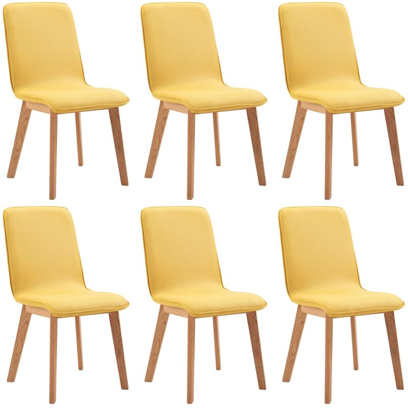 vidaXL Madera Maciza de Roble Sillas de Comedor Tela 6 Unidades Amarilla - Amarillo
vidaXL Madera Maciza de Roble Sillas de Comedor Tela 6 Unidades Amarilla - Amarillo