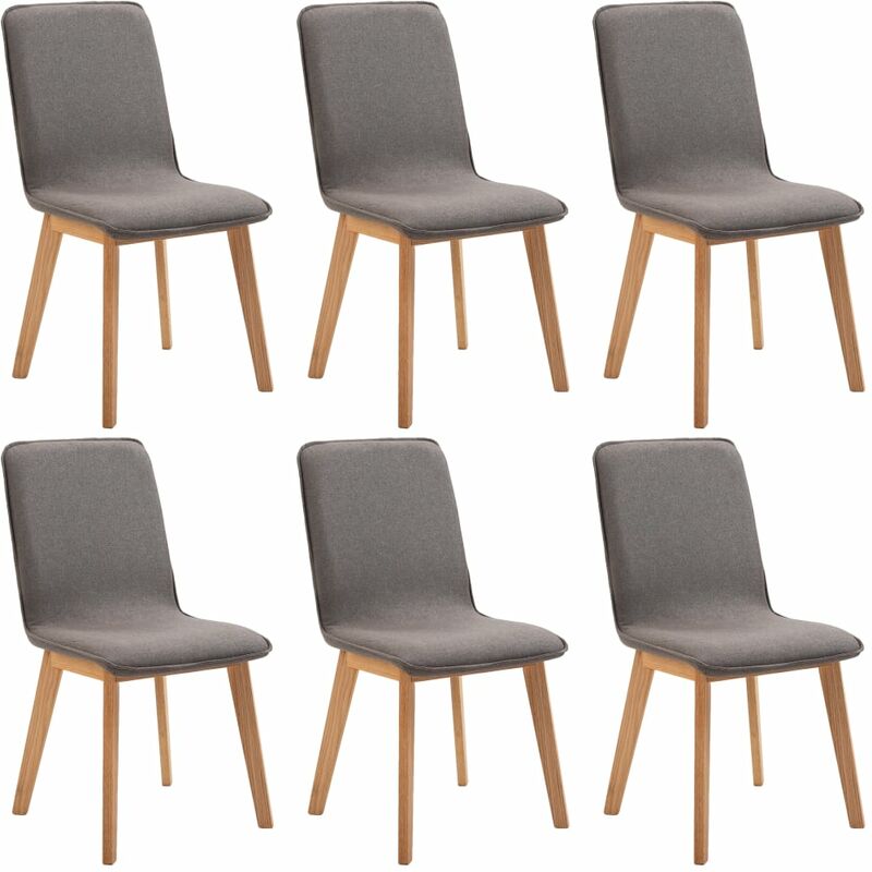 vidaXL Madera Maciza de Roble Sillas de Comedor Tela 6 Unidades Gris Topo - Gris Topo
vidaXL Madera Maciza de Roble Sillas de Comedor Tela 6 Unidades Gris Topo - Gris Topo