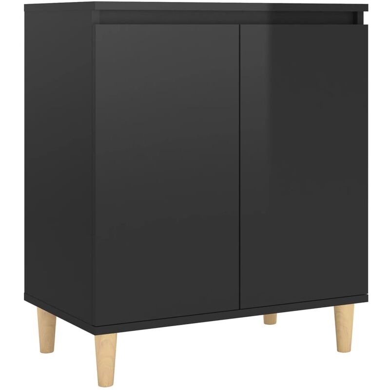 Aparador con patas madera maciza 60x35x70 cm negro brillante - Negro - Vidaxl
Aparador con patas madera maciza 60x35x70 cm negro brillante - Negro - Vidaxl