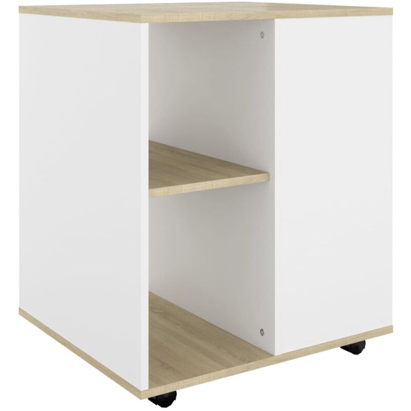 Armario con ruedas de aglomerado 60x53x72 cm blanco y roble Sonoma - Blanco - Vidaxl
Armario con ruedas de aglomerado 60x53x72 cm blanco y roble Sonoma - Blanco - Vidaxl