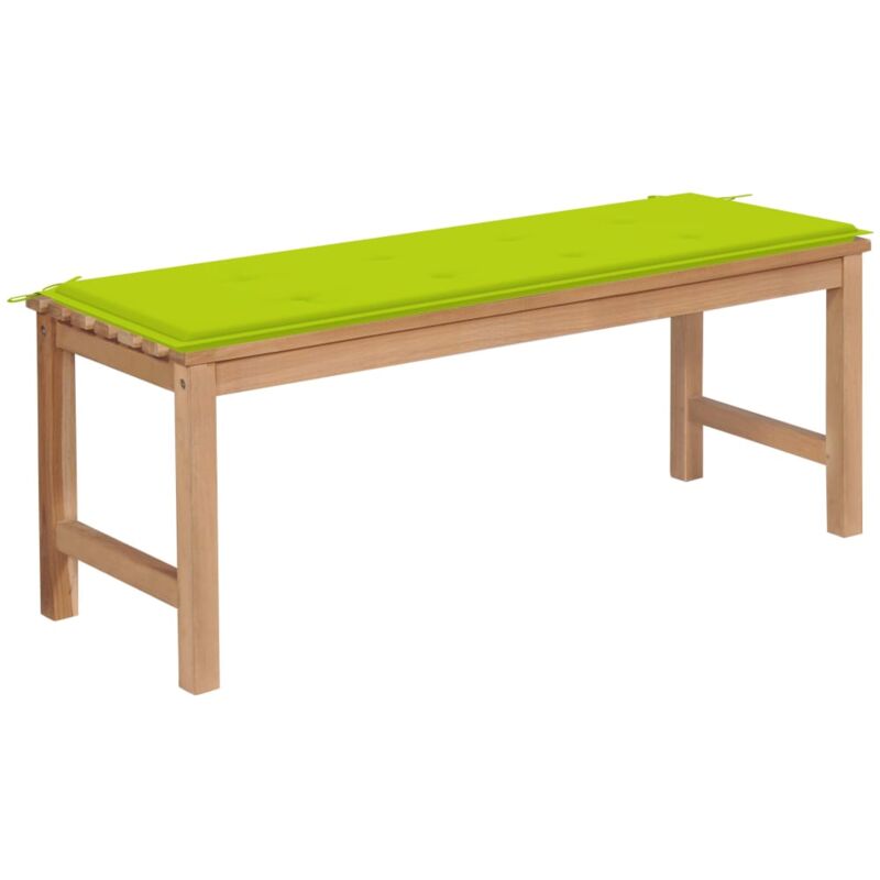 vidaXL Madera Maciza de Teca Banco de Jardín con Cojín 120 cm Verde Brillante - Verde
vidaXL Madera Maciza de Teca Banco de Jardín con Cojín 120 cm Verde Brillante - Verde