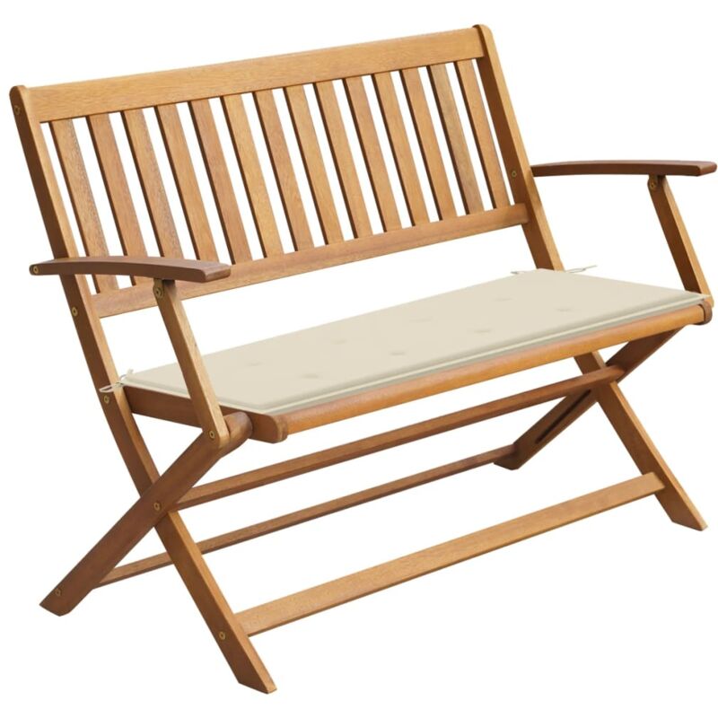 vidaXL Banco de jardín con cojín madera maciza de acacia 120 cm - Marrón
vidaXL Banco de jardín con cojín madera maciza de acacia 120 cm - Marrón