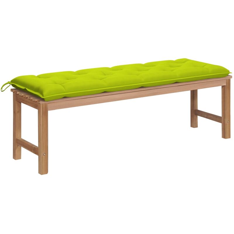vidaXL Banco de jardín madera de teca con cojín verde brillante 150 cm - Verde
vidaXL Banco de jardín madera de teca con cojín verde brillante 150 cm - Verde