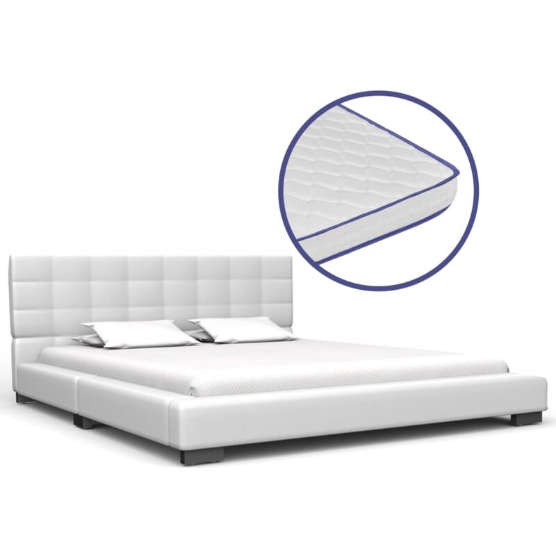 Cama con Colchón Viscoelástico Cuero Sintético Blanco 140x200cm - Blanco - Vidaxl
Cama con Colchón Viscoelástico Cuero Sintético Blanco 140x200cm - Blanco - Vidaxl