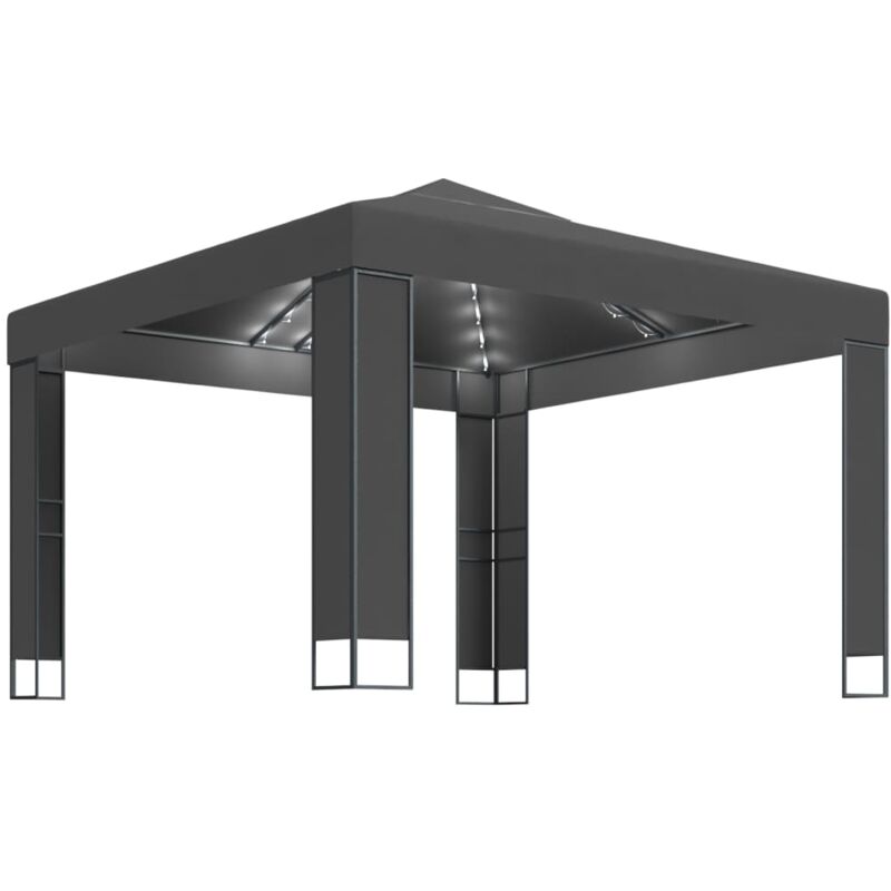 vidaXL Cenador con doble techo y tira de luces LED antracita 3x3 m - Antracita
vidaXL Cenador con doble techo y tira de luces LED antracita 3x3 m - Antracita