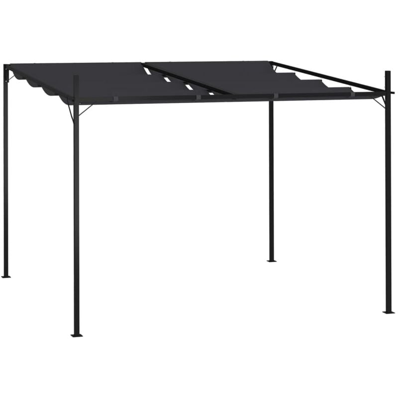 vidaXL Cenador con techo retráctil gris antracita 300x300x233 cm - Antracita
vidaXL Cenador con techo retráctil gris antracita 300x300x233 cm - Antracita