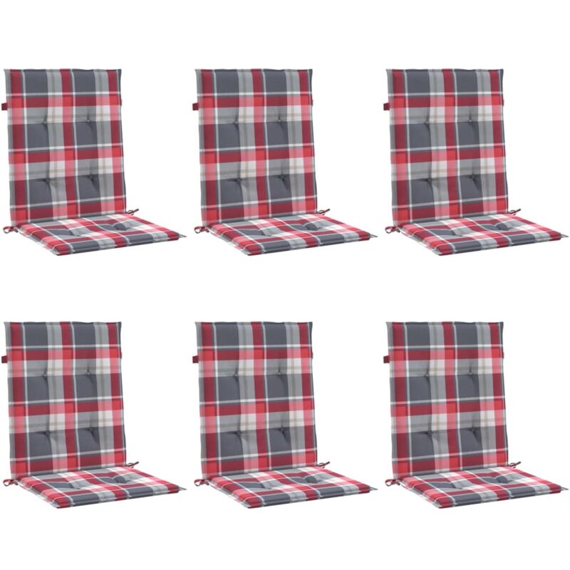Cojines para silla de jardín 6 uds a cuadros rojo 100x50x4 cm - Multicolor - Vidaxl
Cojines para silla de jardín 6 uds a cuadros rojo 100x50x4 cm - Multicolor - Vidaxl