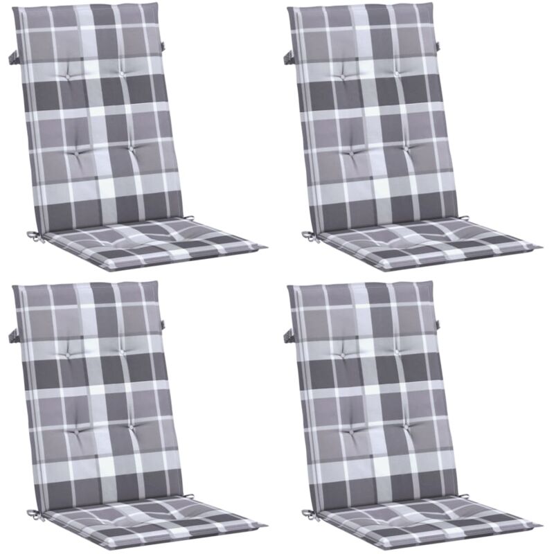 Cojines para sillas de jardín 4 uds cuadros grises 120x50x3 cm - Multicolor - Vidaxl
Cojines para sillas de jardín 4 uds cuadros grises 120x50x3 cm - Multicolor - Vidaxl