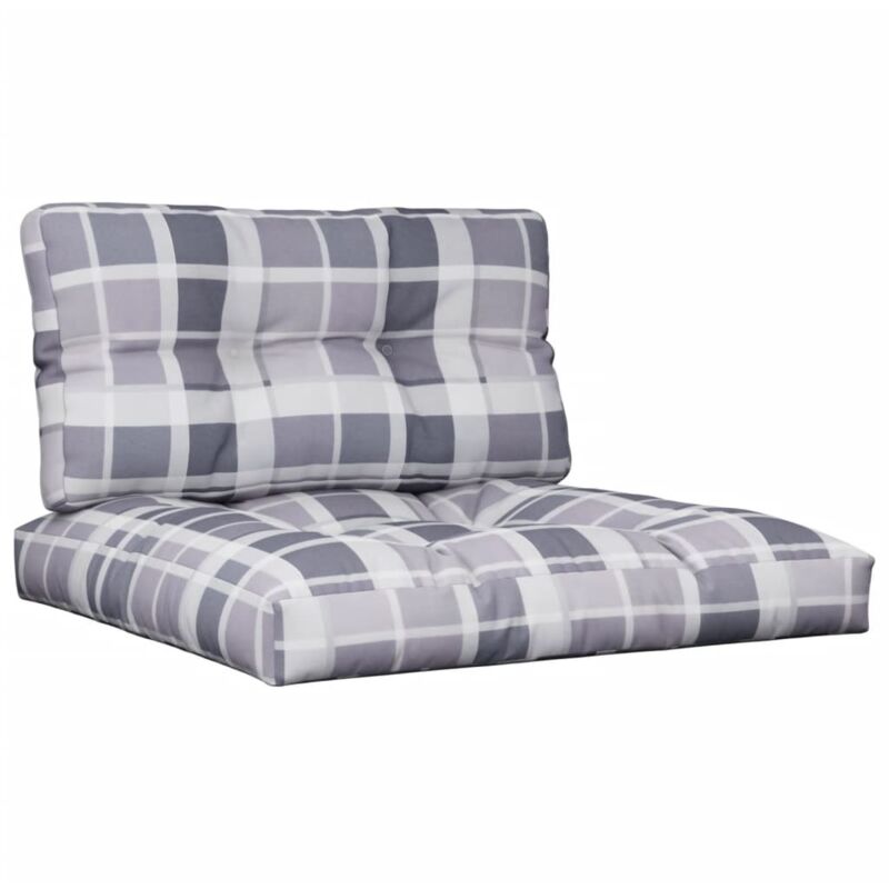 vidaXL Cojines para sofá de palets 2 piezas estampado a cuadros grises - Multicolor
vidaXL Cojines para sofá de palets 2 piezas estampado a cuadros grises - Multicolor