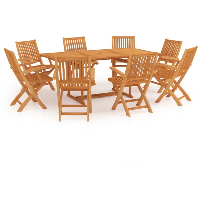 Conjunto de comedor de jardín 9 piezas madera maciza de teca - Marrón - Vidaxl
Conjunto de comedor de jardín 9 piezas madera maciza de teca - Marrón - Vidaxl