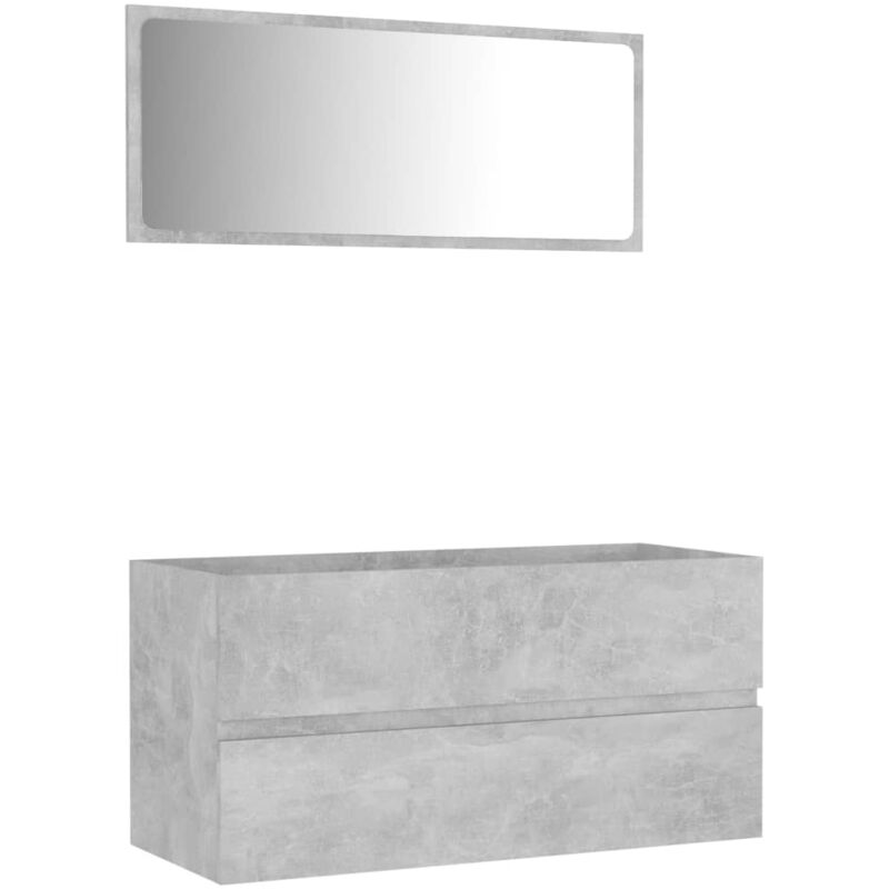Conjunto de muebles de baño 2 piezas aglomerado gris hormigón - Gris - Vidaxl
Conjunto de muebles de baño 2 piezas aglomerado gris hormigón - Gris - Vidaxl