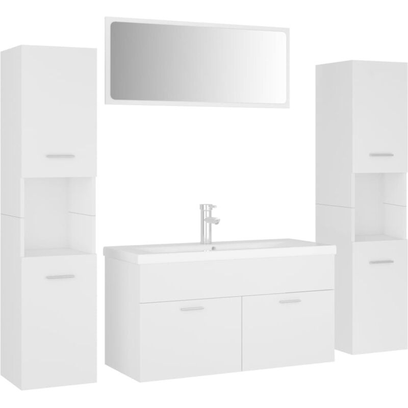 Conjunto de muebles de baño aglomerado blanco - Blanco - Vidaxl
Conjunto de muebles de baño aglomerado blanco - Blanco - Vidaxl
