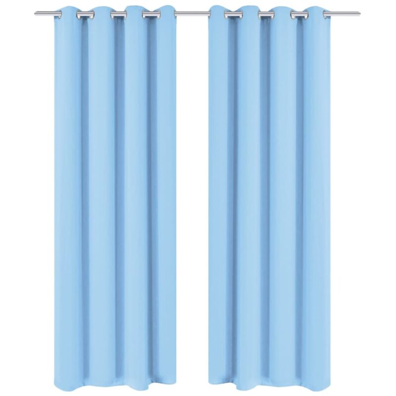 Cortinas opacas 2 piezas con ojales de metal 135x245cm turquesa - Turquesa - Vidaxl
Cortinas opacas 2 piezas con ojales de metal 135x245cm turquesa - Turquesa - Vidaxl