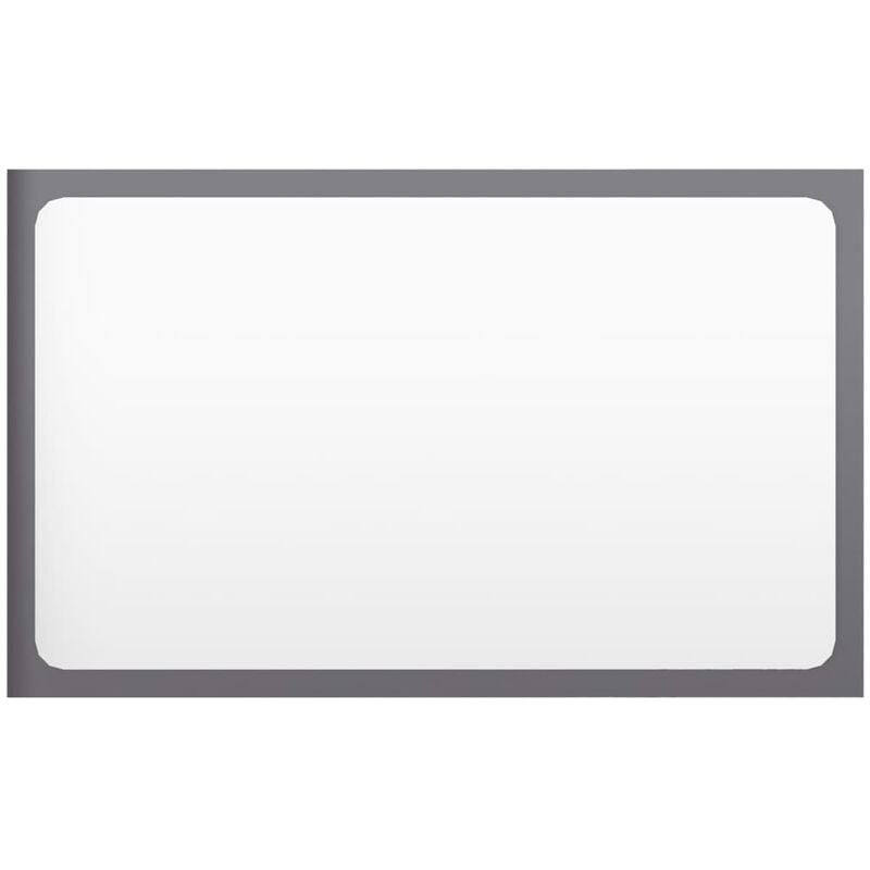vidaXL Espejo de baño aglomerado gris brillante 60x1,5x37 cm - Gris 
vidaXL Espejo de baño aglomerado gris brillante 60x1,5x37 cm - Gris